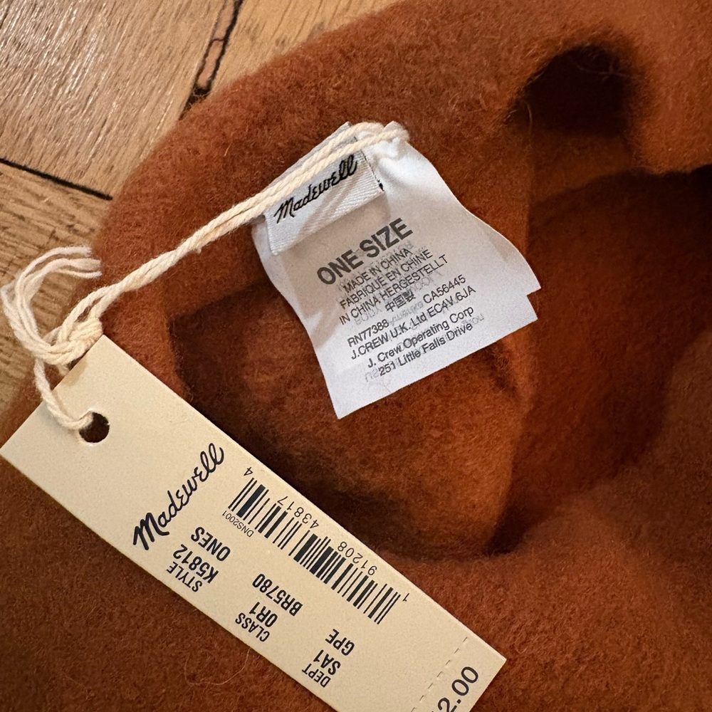 Madewell Rust Wool Beret - Picture 3 of 3